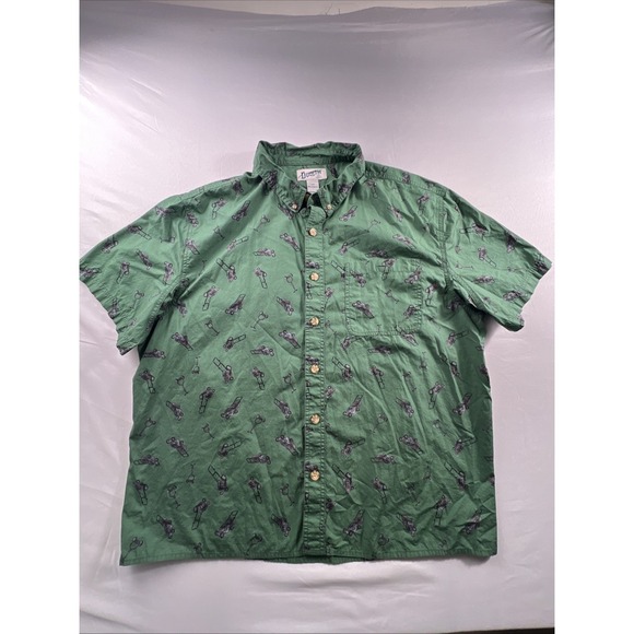 Duluth Trading Co Other - Duluth Trading Shirt Mens XXL 2XL Green Untucked Lawn Mower Print See All Pics